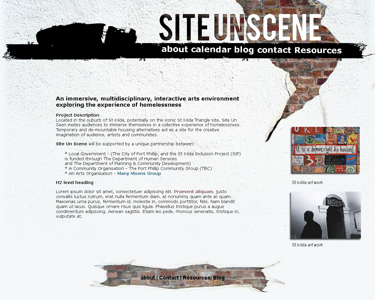 Site Unscene - Proposal